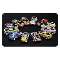 Juego De Coches De Carreras Miniatura Para Niños Con Caja De Almacenamiento Regalo De Navidad Para Niños Varones Colección De Vehículos Retroalimentados Sin Batería Material ABS - details 11