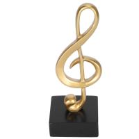 Estatua De Nota Musical De Resina Sintética Dorada Decoración De Simbología Musical Para Estudio Y Oficina Moderno Estilo - details 5