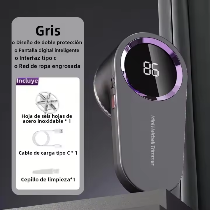 Afeitadora De Pelos De Ropa Recargable Con Pantalla LED Trimmer De Bola De Cabello Para El Hogar Máquina De Eliminar Pelusa Eco-amigable - 1