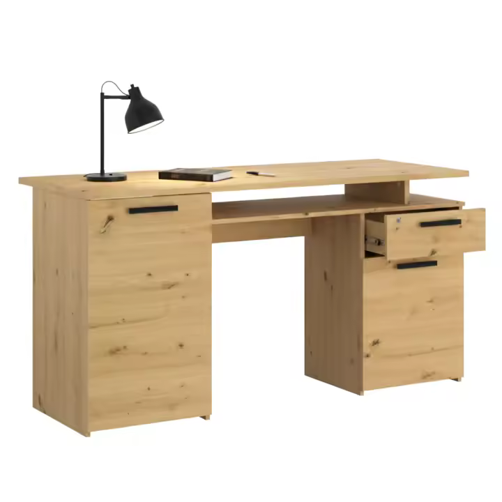 Escritorio Minister en color roble artesanal 152x78x59 - 1