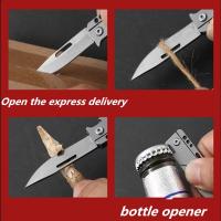 Cuchillo Multifuncional Plegable De Aleación De Titanio Con Llavero Arte De Papel Corte De Frutas Y Abrir Botellas Afilado - details 4
