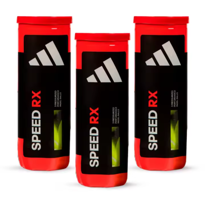 ADIDAS Pelotas RX Padel- Formatos AHORRO: 3 Botes, 5 Botes,  6 Botes, 10 Botes, 12 Botes, Cajón de 24 Botes de 3 Pelotas de Pádel Presurizadas - Pelota OFICIAL Adidas - Máxima Durabilidad - Máxima Velocidad - Pelota de Padel - 1