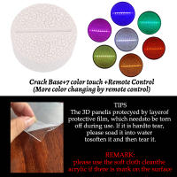 Lámpara De Mesa USB Ilusión 3D Luz Nocturna Decorativa Para Habitación Regalo Hermana Avatar Ambiente Creadivo Forma DIY Fuente De Alimentación DC LED ABS - details 0