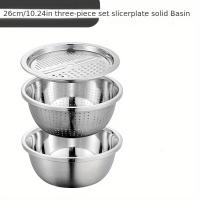 Tapa De Tazón De Cocina Multifuncional De Acero Inoxidable 3-Piezas Cortador Desmontable De Capas Para Frutas Y Verduras - details 4