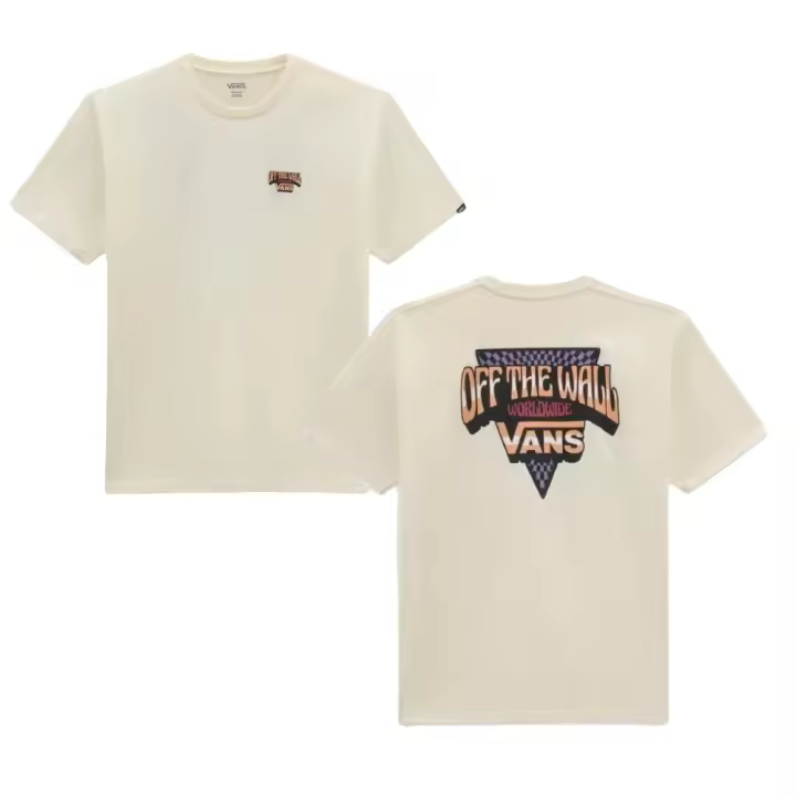 Camiseta Vans Retro Roll Tee Beige Antique Blanco T Shirt Vn000Fjk3Ks1 - 1