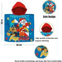 Poncho toalla niños de Paw Patrol 100% algodón , Toalla de Playa Infantil Paw Patrol con Capucha Toalla de Baño Poncho Toalla Poncho para Niñas Niños de 2 a 8 años de 60cm x 60cm, 300gsm - details 2