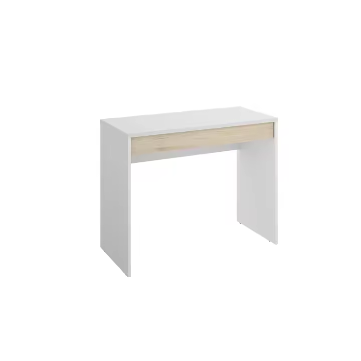 Mesa Escritorio 1 Cajón Tok Blanco/Natural 74x89x50 cm | Mesa de Oficina Compacta Fabricado en España - Materiales alta calidad - Somnia Descanso - 1