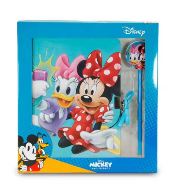 Pack Regalo Karactermania Diario Con Llave más Lapiz Disney Minnie y Daisy 24x23x2.5 - 1