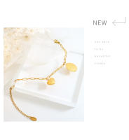 Encanto Pulsera con colgante de corazón y letra M de acero de titanio bañada en oro de 18 quilates | Pulsera retro de acero inoxidable personalizada | Accesorios de moda para mujer | Ideal para regalos de fiesta o boda - details 11