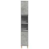 vidaXL Set muebles de baño 2 piezas madera contrachapada gris hormigón - details 3