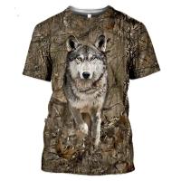 Camiseta De Verano Para Hombre Casual Camuflaje 3D Con Animal Salvaje Quick-Drying Camiseta Corta De Cuello Redondo Para Exterior - details 6