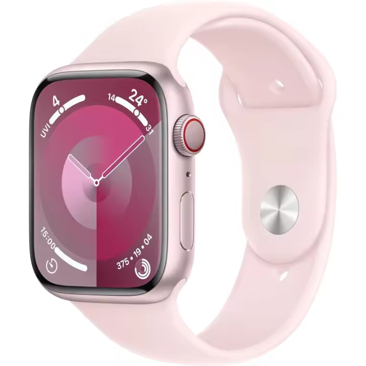 Apple Watch Series 9 GPS Cellular 45 Ca aluminio con correa deportiva rosa claro M/L - 1