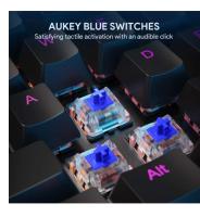 Aukey KM-G12 Teclado Mecánico Gaming RGB Switch Rojo - details 13
