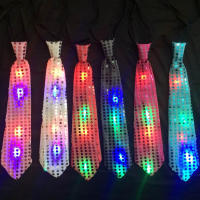 Cuello Tiesa LED Con Luces Parpadeantes Y Brillo De 10/30/50 Piezas Para Mujeres Regalo Luminoso Para Boda Y Fiestas Accesorio De Moda Para Eventos Nocturnos - details 2