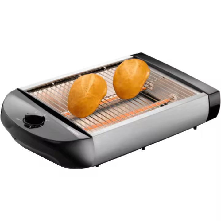 TOSTADOR HORIZONTAL PLANO 600W DE POTENCIA BLACK, TOSTADOR PLANO, TOSTADORA PLANA PARA TODO TYPE DE PAN O DE BOLLERIA, TOSTADOR HORIZONTAL DE 600W DE PONTENCIA, TOSTADORA HORIZONTAL 600W DE POTENCE, TOSTADOR HORIZONTAL PLANO 600W DE POTENCIA - 1