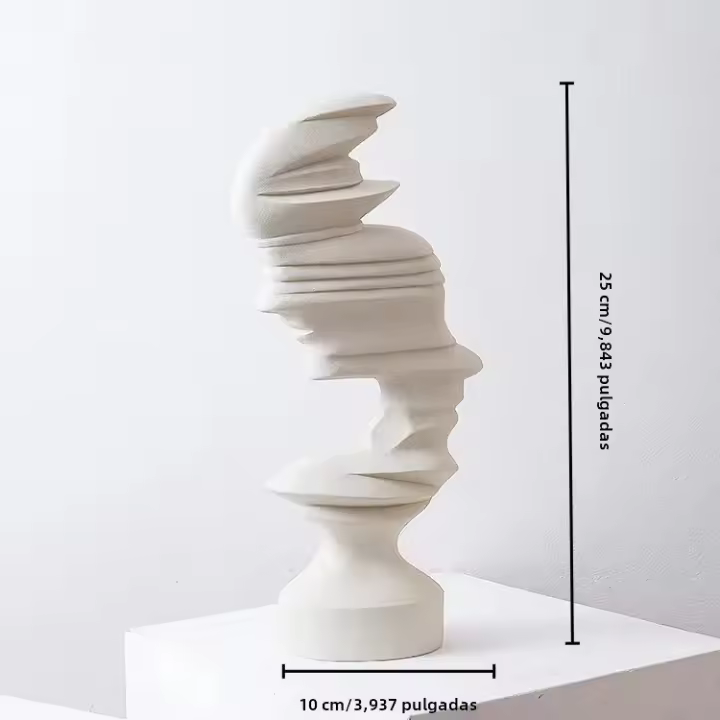 Estatua De Rostro Abstracto Nórdico Para Decoración De Hogar Y Oficina Arte Moderno En Resina Adorno Para Habitaciones Y Salones Regalo Artesanal - 1