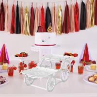 2 Tier Tratamiento De Mesa Para Fiestas Y Banquetes Estante De Postres Para Cumpleaños Plástico Resistente a La Humedad Para Pastelitos Y Dulces - details 7