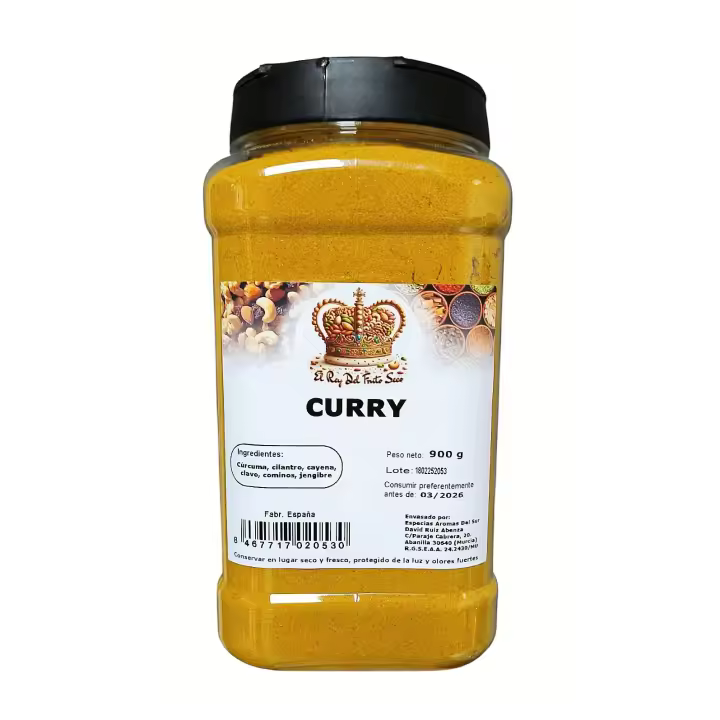 Curry en Especia 900 gr - Curry Molido - Especias Culinarias de la India - El Rey del Fruto Seco - 1