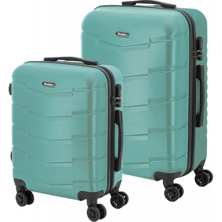 Juego de 2 Maletas C-M Sportandem Ibiza Verde, ABS, Ruedas, Cintas de Sujeción - 1