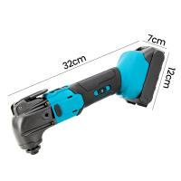 Herramienta Oscilante Profesional 18V Sin Escobillas｜Corte/Lijado/Raspado de Precisión｜Compatibilidad Batería Makita｜Kit 20 Accesorios + Maletín - details 2