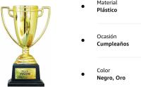 Copa trofeo decorativa 19cm para la "Mejor Madre". - details 0