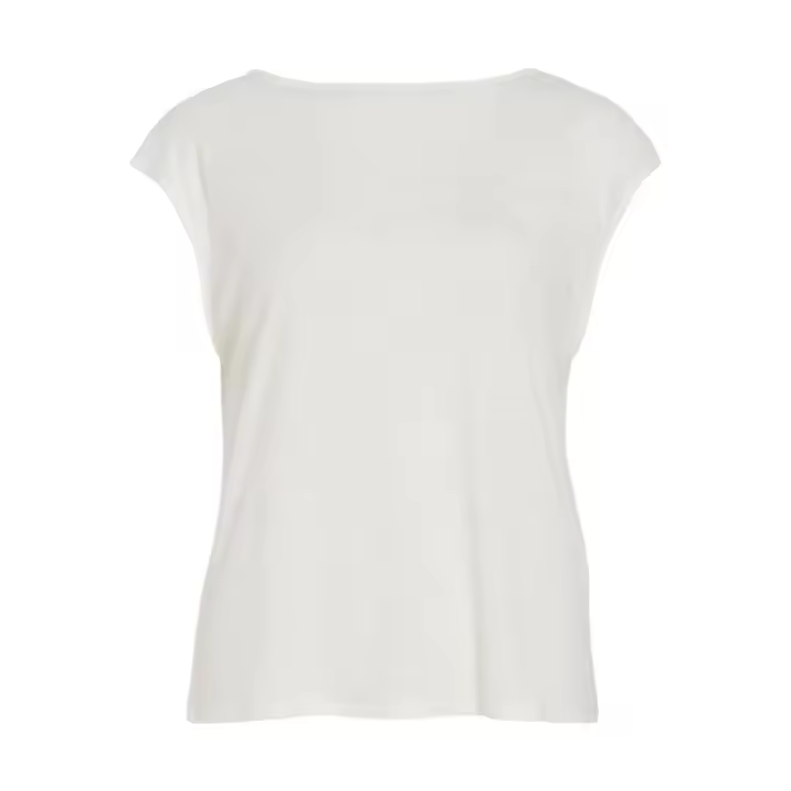 Camiseta Vila Beige Mujer - Manga Corta - Nudo en la Espalda - 1
