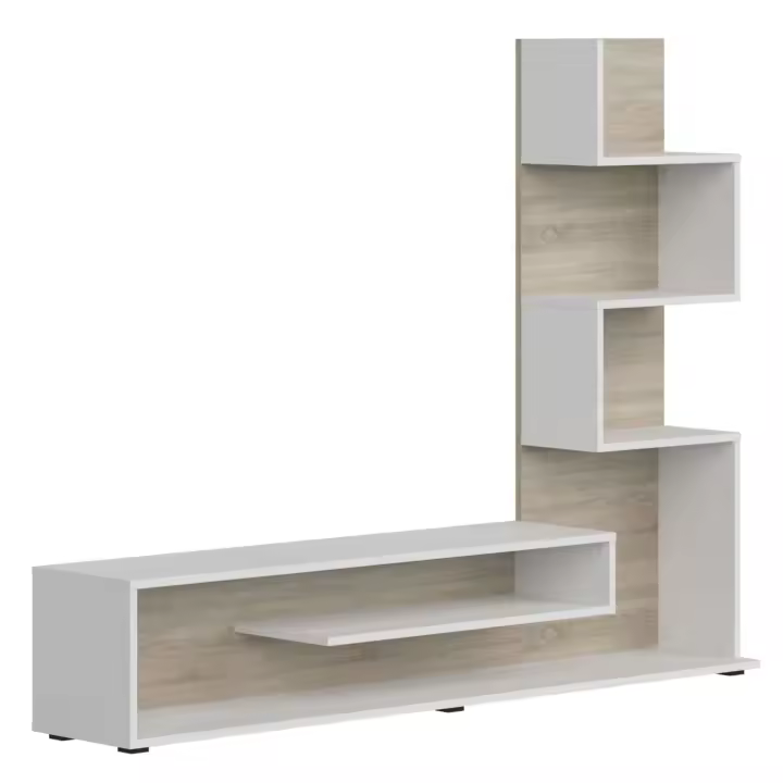 Pack Muebles de Salón Snake Mueble TV, Mesa de centro y Mesa de comedor Roble Sonoma y Nymphaea Alba - 1