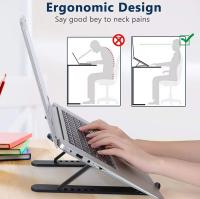 Soporte para Portátil Ajustable, Plegable Soporte de Mesa para Ordenador, Libro, Tablet Notebook, Elevador de Escritorio de Plástico ABS,Laptop Stand Compatible con ORDENADOR  5-15,6" - details 4