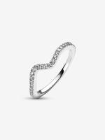 Pandora - Anillo de Ola Brillante - Plata de Lei - details 0