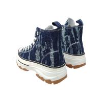 Eva Zorteon- Zapatilla Abotinada de Plataforma para Mujer, Comoda, Estilo Bamba, Material de Lona, y Cierre de Cordones. marca FASHION BELLA. - details 14