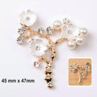 5Pcs Abalorios De Perlas Doradas Creativas Para Manualidades Joyería DIY Broche De Hoja Estilo Botón Accesorios Para Collares Y Aretes - details 13