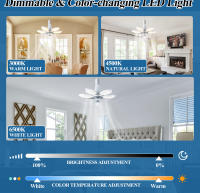 Ventilador con luz LED, ventilador de techo de loto, luz E27, ventilador con tornillo, iluminación de garaje, lámpara integrada de 30W - details 6