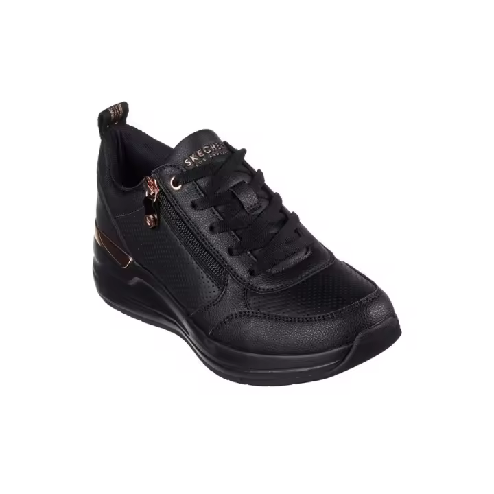 Sneakers Skechers Billion 2 Fine Shine Mujer Negro-negro - 1
