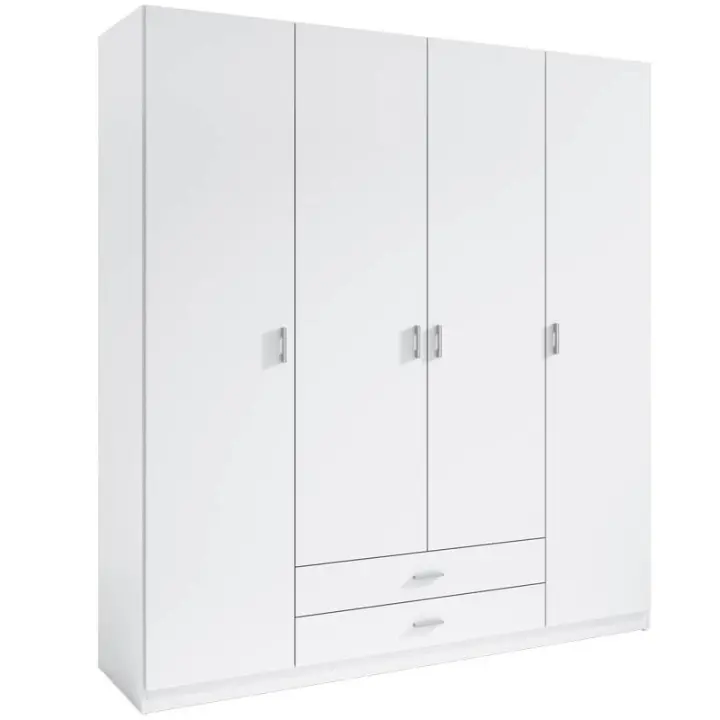 Miroytengo Exojo Armario Grande Roma Blanco Mate 4 Puertas 2 Cajones 200x216CM - 1