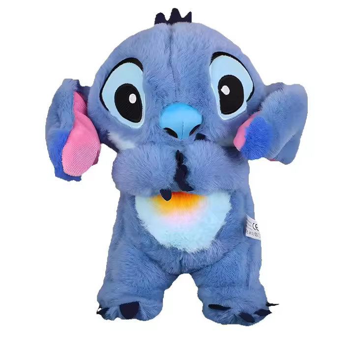Para Aliviar La Ansiidad, 28 cm Plush Stitch, Bebé Durmiendo Juguete Animal Muñeca with Música Luces Y Movimientos De Respiración Rítmicos - 1