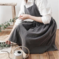 Delantal De Algodón Para Mujer Estilo Nórdico Con Cinturón Ajustable Diseños Lindos Para Cocina Y Cafetería 3 Colores - details 2