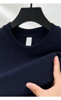 Camiseta De Algodón 100% Para Hombre Manga Corta Cuello Redondo Casual De Verano Tallas Grandes Color Sólido Transpirable Top Para Mujer - details 15