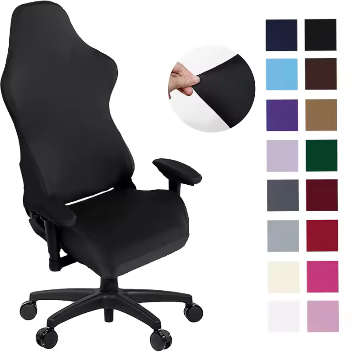 Cubierta De Silla De Juego Y Oficina Ergonómica En Poliester Para Sillas De Carreras Y Repostaje De Computadora - 1