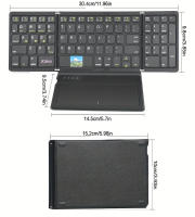 Teclado Inalámbrico Multi-Aplicativo JOMAA Con Gran Touchpad Y Teclado Numérico Plegable Portátil Para Laptop iPad 82 Teclas Estilo Estándar Bluetooth - details 8