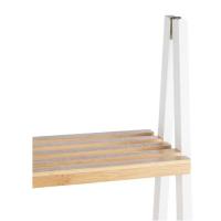 HOGUITA-Estantería Escalera de Bambú 3 y 4 Estantes, Estante de Almacenaje Multifuncional para Baño, Salón y Dormitorio, Estante Escalera para Organizar Espacios en el Hogar, Mueble de Almacenamiento Decorativo y Funcional - details 4