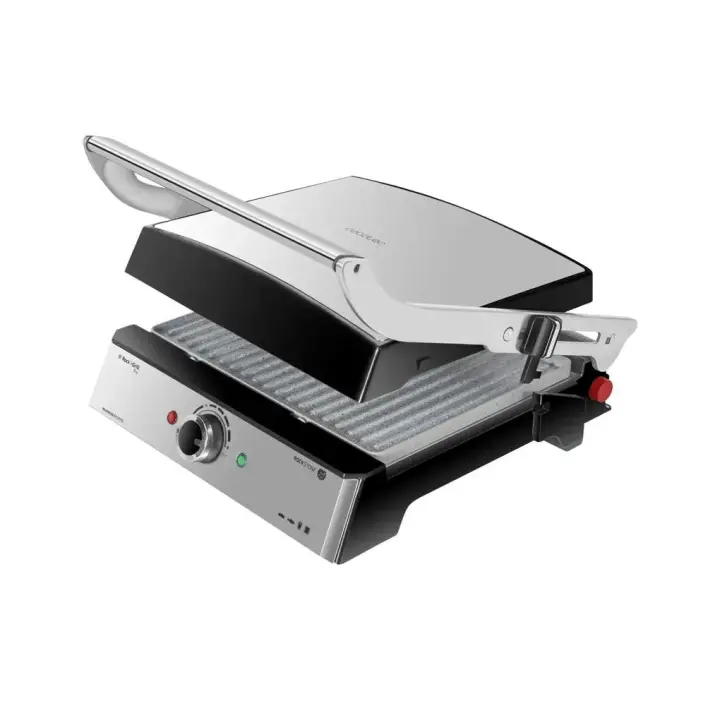 CECOTEC 03026 Parrilla Eléctrica 2000W con Placas Reversibles y Revestimiento Rockstone - 1