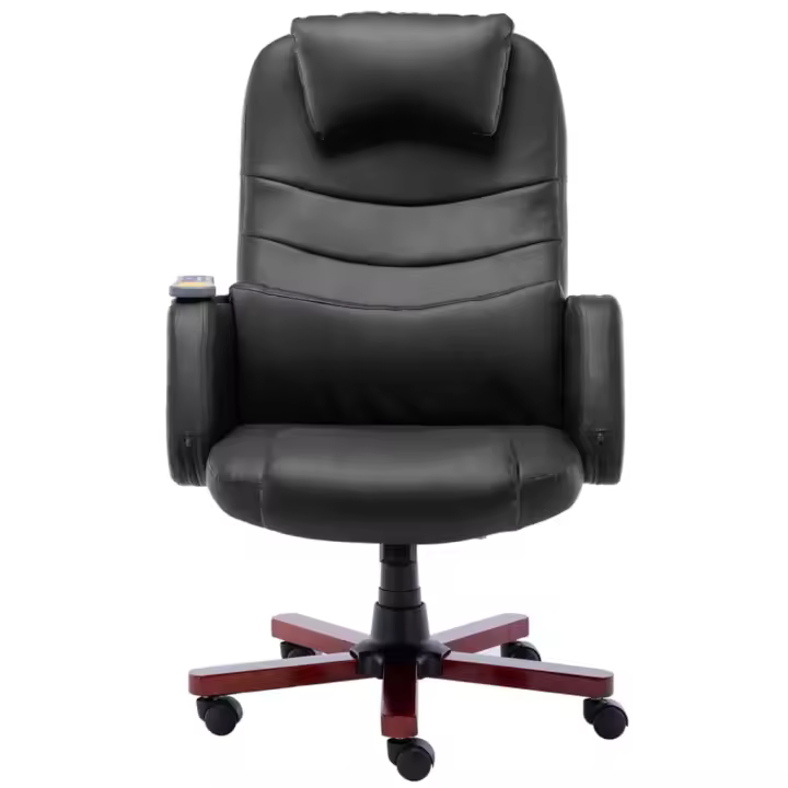 VidaXL Silla de oficina Stroom función masaje reclinable negro 106-115x66x68 cm - 1