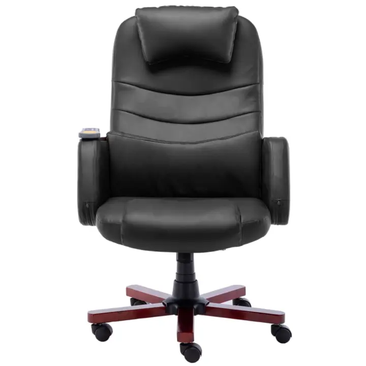 VidaXL Silla de oficina Stroom función masaje reclinable negro 106-115x66x68 cm - 1