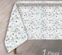 Mantel antimancha impermeable con diseño de flores. - details 3