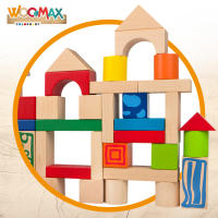 WOOMAX Bloques construcción de madera 50 piezas - details 1