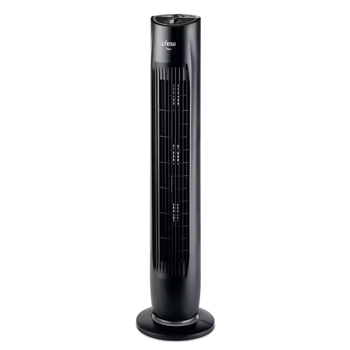 VENTILADOR DE TORRE UFESA RIGA DE 45W DE POTENCIA Y DE COLOR NEGRO - 1