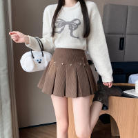 Falda Plisada Retro Estadounidense Para Mujer Alta Cintura Y2k Casual Escuela Lindo Corta Corduroy Falda Corta Para Niñas - details 1