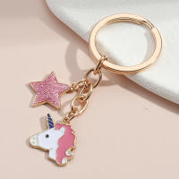 Llavero Unicornio Estrella Lindo Para Parejas Accesorio De Mano Regalo De Amistad Llavero De Enamel Para Llaves De Coche Hecho a Mano - details 2