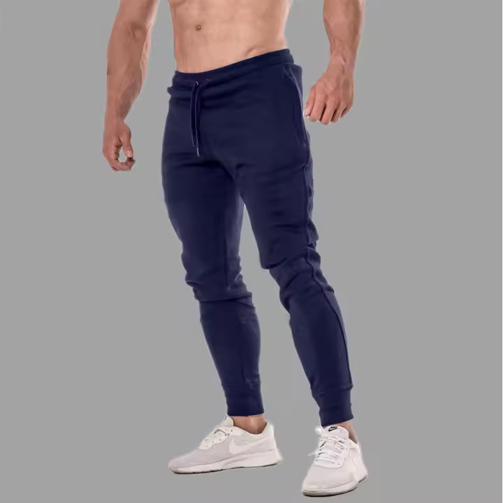 Pantalones De Entrenamiento Para Hombre Pantalones Deportivos Casuales Para Correr Y Gimnasio Con Cierre Elástico Talla True - 1