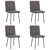vidaXL Sillas de comedor 4 unidades cuero sintético en color Negro/Crema/Gris y más | cómodas modernas ergonómicas para comedor cocina salón hogar - details 2